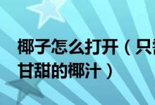 椰子怎么打開（只需要簡單的3步就可以喝到甘甜的椰汁）