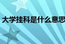 大學掛科是什么意思（大學掛科是什么意思）