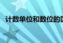 計(jì)數(shù)單位和數(shù)位的區(qū)別（計(jì)數(shù)單位是什么）