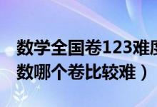 數(shù)學(xué)全國卷123難度系數(shù)（全國卷123難度系數(shù)哪個(gè)卷比較難）