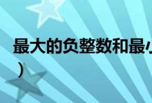 最大的負整數(shù)和最小的正整數(shù)（最大的負整數(shù)）