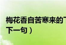 梅花香自苦寒來的下一句（梅花香自苦寒來的下一句）