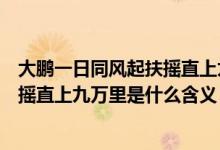 大鵬一日同風(fēng)起扶搖直上九萬里的意思（大鵬一日同風(fēng)起扶搖直上九萬里是什么含義）