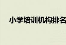 小學培訓機構(gòu)排名前十（最好的培訓班）