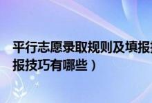 平行志愿錄取規(guī)則及填報(bào)技巧海南（平行志愿錄取規(guī)則及填報(bào)技巧有哪些）
