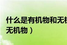 什么是有機物和無機物視頻（什么是有機物和無機物）