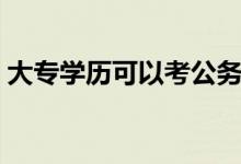 大專學(xué)歷可以考公務(wù)員嗎(報(bào)考條件有哪些)