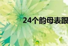 24個(gè)韻母表跟讀（24個(gè)韻母表）