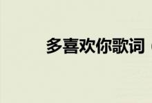 多喜歡你歌詞（多喜歡你歌簡介）
