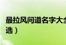 最拉風(fēng)問道名字大全（最拉風(fēng)問道名字大全精選）