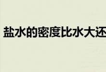 鹽水的密度比水大還是比水?。}水的密度）