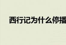西行記為什么停播（西行記為什么停播）