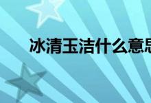 冰清玉潔什么意思（冰清玉潔的含義）