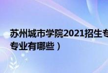 蘇州城市學(xué)院2021招生專(zhuān)業(yè)（蘇州大學(xué)未來(lái)校區(qū)2021招生專(zhuān)業(yè)有哪些）
