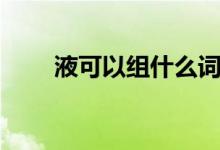 液可以組什么詞（液能夠組什么詞）