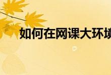 如何在網(wǎng)課大環(huán)境下保護(hù)好孩子的視力