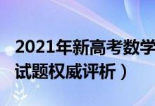 2021年新高考數(shù)學(xué)試題分析（2021高考數(shù)學(xué)試題權(quán)威評析）