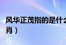 風(fēng)華正茂指的是什么生肖（風(fēng)光正茂是什么生肖）
