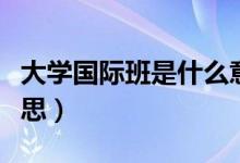 大學(xué)國(guó)際班是什么意思（大學(xué)國(guó)際班是什么意思）