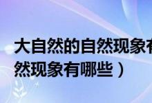 大自然的自然現(xiàn)象有哪些二年級（大自然的自然現(xiàn)象有哪些）