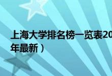 上海大學(xué)排名榜一覽表2021（上海市大學(xué)排名一覽表2021年最新）