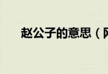趙公子的意思（網上趙公子什么意思）