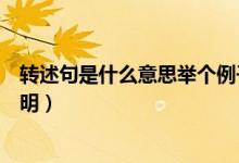 轉(zhuǎn)述句是什么意思舉個(gè)例子說(shuō)明（轉(zhuǎn)述句是什么意思舉例說(shuō)明）