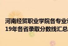 河南經(jīng)貿(mào)職業(yè)學(xué)院各專(zhuān)業(yè)錄取分?jǐn)?shù)線(xiàn)（河南經(jīng)貿(mào)職業(yè)學(xué)院2019年各省錄取分?jǐn)?shù)線(xiàn)匯總）