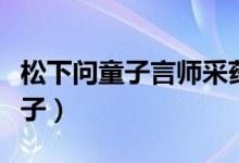 松下問童子言師采藥去只在此山中（松下問童子）