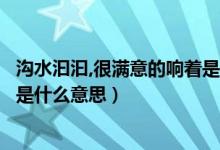 溝水汩汩,很滿意的響著是什么意思（溝水汩汩很滿意的響著是什么意思）