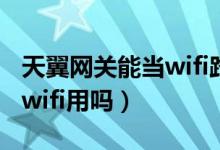 天翼網(wǎng)關(guān)能當(dāng)wifi路由器用嗎（天翼網(wǎng)關(guān)能當(dāng)wifi用嗎）
