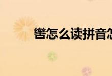 轡怎么讀拼音怎么寫（轡怎么讀）