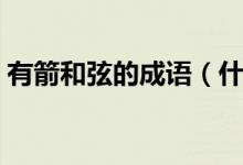 有箭和弦的成語（什么箭什么弦四個字成語）