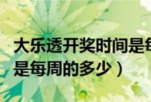 大樂透開獎時間是每周幾點(diǎn)(大樂透開獎時間是每周的多少)