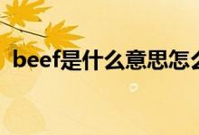 beef是什么意思怎么讀（beef是什么意思）