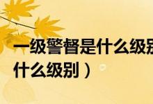 一級警督是什么級別工資是多少（一級警督是什么級別）