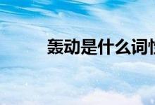 轟動是什么詞性（轟動是啥意思）