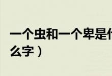 一個(gè)蟲和一個(gè)卑是什么字（一個(gè)蟲一個(gè)卑是什么字）