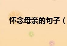 懷念母親的句子（懷念母親的句子列述）