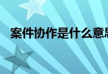 案件協(xié)作是什么意思（aj鞋子是什么牌子）