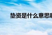 墊資是什么意思?。▔|資是什么意思）