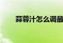 蒜蓉汁怎么調(diào)最好(蒜蓉汁怎么調(diào))