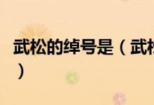 武松的綽號是（武松綽號是什么又稱是什么是）
