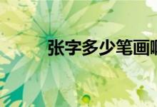 張字多少筆畫?。◤堊侄嗌俟P畫）