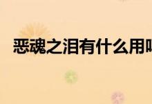惡魂之淚有什么用嗎(惡魂之淚有什么用)