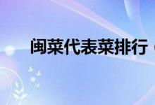 閩菜代表菜排行(閩菜代表菜有哪些)