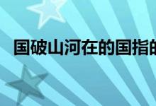 國破山河在的國指的是（國破山河在的國）