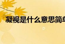 凝視是什么意思簡單點(diǎn)（凝視是什么意思）