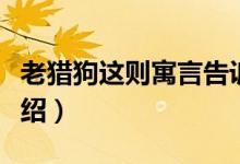 老獵狗這則寓言告訴我們什么（老獵狗故事介紹）