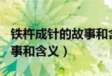 鐵杵成針的故事和含義100字（鐵杵成針的故事和含義）